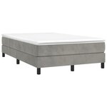 vidaXL Sommier à lattes de lit et matelas gris clair 120x190cm velours