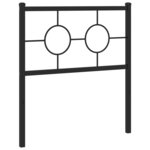 vidaXL Tête de lit de remplacement métal noir 80 cm