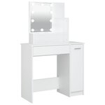 vidaXL Coiffeuse avec LED blanc 86 5x35x136 cm