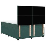 vidaXL Sommier à lattes de lit et matelas Vert foncé 140x200cm Velours