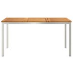 vidaXL Table à manger d'extérieur Marron Bois d'acacia massif