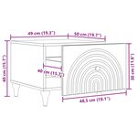 vidaXL Table basse Chêne Sonoma 49 x 50 x 40 cm Bois d'ingénierie