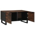 vidaXL Table basse - 80 x 50 x 40 cm  faite en bois massif et en bois reconstitué.