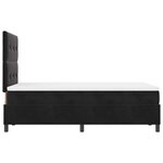vidaXL Lit à ressort LED avec matelas Noir 120 x 190 cm Velours