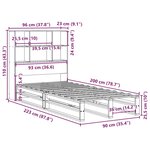 vidaXL Lit bibliothèque sans matelas blanc 90x200 cm bois massif