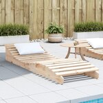 vidaXL Chaise longue 205x60x31 5 cm bois massif de pin