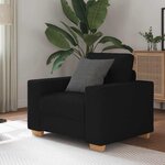 vidaXL Fauteuil Noir 60 cm Tissu