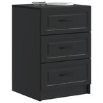 vidaXL Cabinet de chevet Noir 43 x 41 x 63 5 cm Bois d'ingénierie