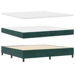 vidaXL Lit à ressorts avec matelas vert foncé 200x200 cm velours