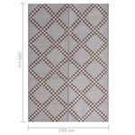vidaXL Tapis d'extérieur ARAKIL marron 140x200 cm PP