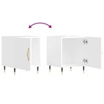 vidaXL Tables de chevet 2 Pièces blanc brillant 40x40x50 cm