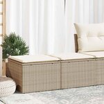 vidaXL Salon de jardin avec coussins 2 Pièces beige résine tressée acacia