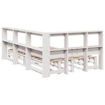vidaXL Lit bibliothèque sans matelas blanc 120x190 cm bois pin massif