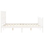 vidaXL Cadre de lit sans matelas blanc 120x200 cm bois de pin massif