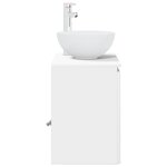 vidaXL Vanité de lavabo mural Blanc 49 5 x 41 x 64 5 cm