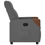 vidaXL Fauteuil inclinable électrique Gris foncé Tissu