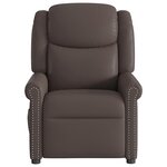 vidaXL Fauteuil de massage inclinable électrique marron brillant