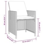 vidaXL Ensemble à manger de jardin coussins 5Pièces Résine tressée Gris