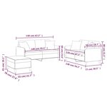 vidaXL Ensemble de canapés 3 Pièces avec coussins taupe tissu