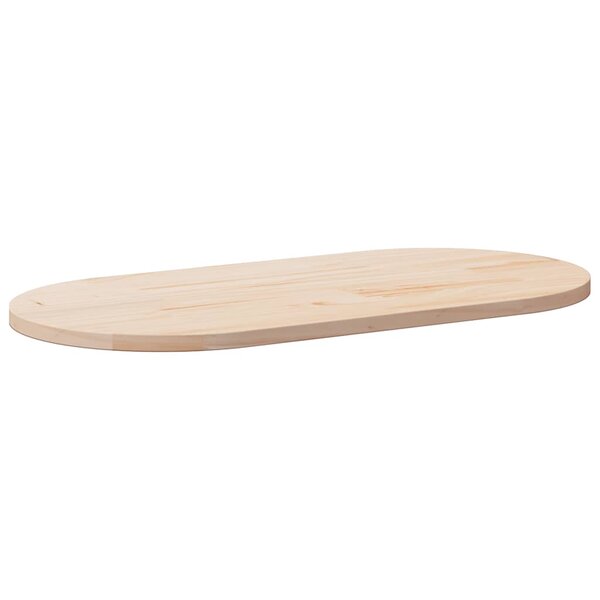 vidaXL Dessus de table 100x50x2 5 cm bois de pin massif ovale