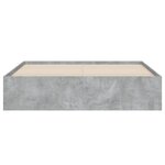 vidaXL Cadre de lit et tiroirs gris béton 140x190 cm bois d'ingénierie