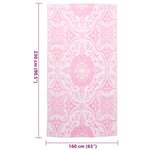 vidaXL Tapis d'extérieur ARAKIL rose 120x180 cm PP
