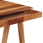 Bureau table poste de travail meuble d'ordinateur informatique étude avec tiroir 110 x 50 x 77 cm bois d'acacia massif brun 02_0023444
