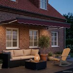 vidaXL Auvent rétractable électrique Rouge bordeaux 3 x 2 5 m
