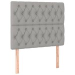 vidaXL Sommier à lattes de lit et matelas et LED Gris clair 120x200 cm