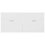 vidaXL Armoire d'évier Blanc 100x38 5x46 cm Bois d’ingénierie