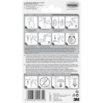 Crochet en Métal Brossé Classic Taille: M Argent avec 2 Languettes COMMAND