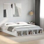 vidaXL Cadre de lit sans matelas blanc 180x200 cm