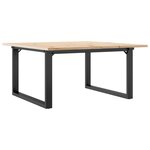 vidaXL Table basse cadre en O 90x90x45 cm bois de pin massif et acier