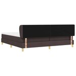Lit à ressort vidaXL avec matelas marron foncé 200x200 cm en tissu