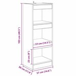vidaXL Bibliothèque chêne artisanal 40 x 30 x 103 cm Bois d'ingénierie