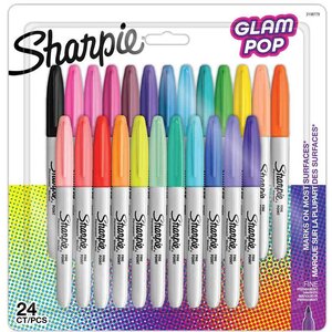 Marqueur permanent FINE 'Glam Pop'  blister de 24 SHARPIE