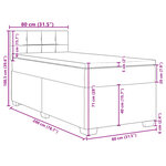 vidaXL Sommier à lattes de lit et matelas Rose 80x200 cm Velours
