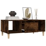 vidaXL Table basse Chêne fumé 90x50x36 5 cm Bois d'ingénierie