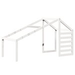 vidaXL Lit haut avec toit blanc 90x200 cm bois de pin massif