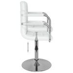 vidaXL Chaises pivotantes à manger lot de 2 blanc similicuir