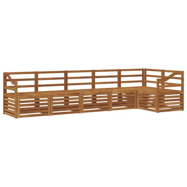 vidaXL Ensemble de canapés d'extérieur 6 pc Naturel Polyester