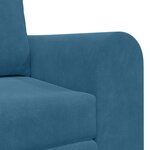 vidaXL Canapé-Lit Bleu 148 x 71 x 83 cm Velours