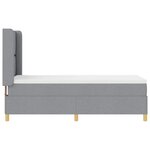 vidaXL Lit à ressorts avec matelas Gris clair 80 x 200 cm tissu