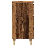 vidaXL Table de chevet vieux bois 40x35x69 cm bois d’ingénierie