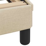 vidaXL Cadre de lit sans matelas Hvar crème 140x190 cm tissu