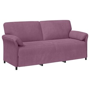 vidaXL Sofa 3 places Pourpre 198 x 83 x 95 cm Velours