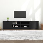 vidaXL Meubles TV 2 Pièces Noir 80x35x36 5 cm Bois d'ingénierie