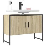 vidaXL Armoire lavabo de salle de bain chêne sonoma bois d'ingénierie