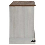 vidaXL Meuble TV HALDEN avec porte coulissante blanc 110x40x60 cm