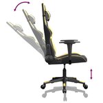 vidaXL Chaise de jeu Noir et doré Similicuir